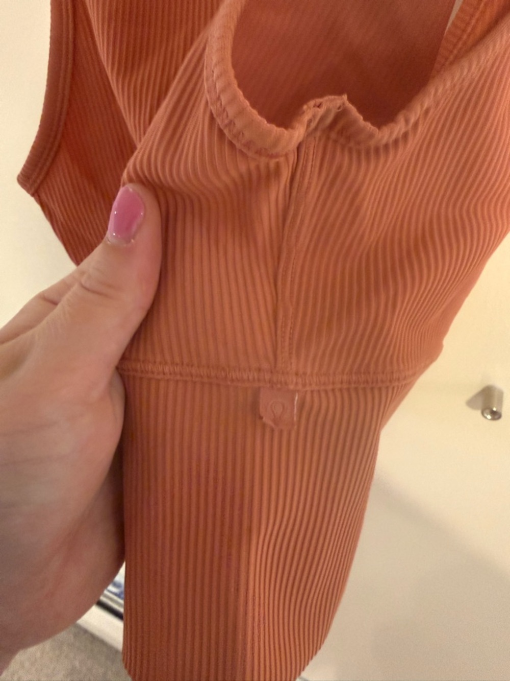 lululemon athletica Ribbed V-Neck Crop Tank in Rust - Picture 3 of 3